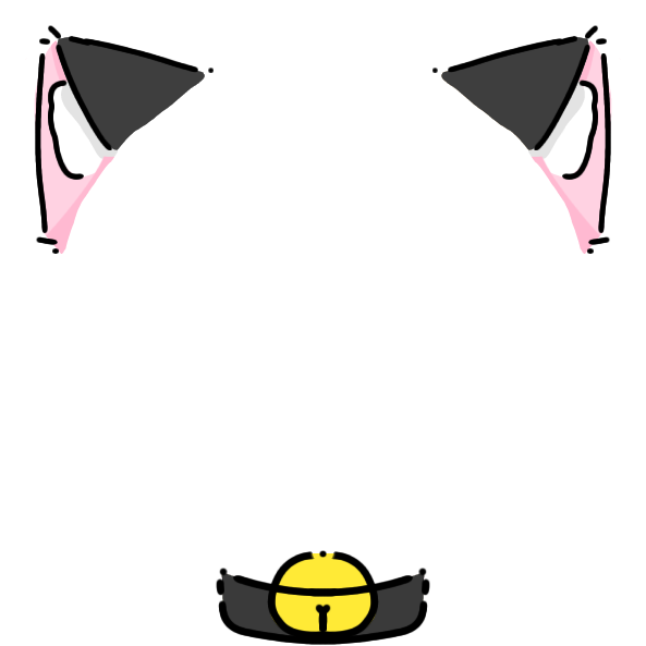 black collar black cat ears Decoration